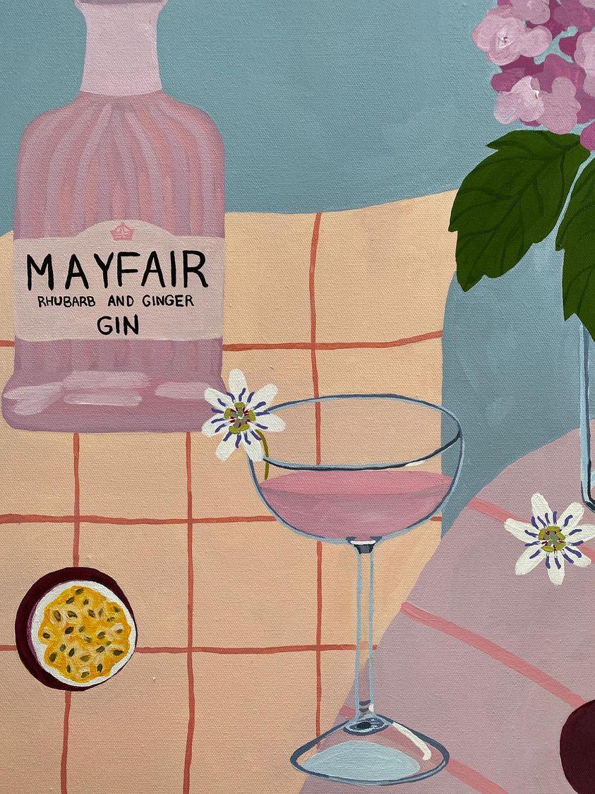 Mayfair Pink Gin and Hydrangeas