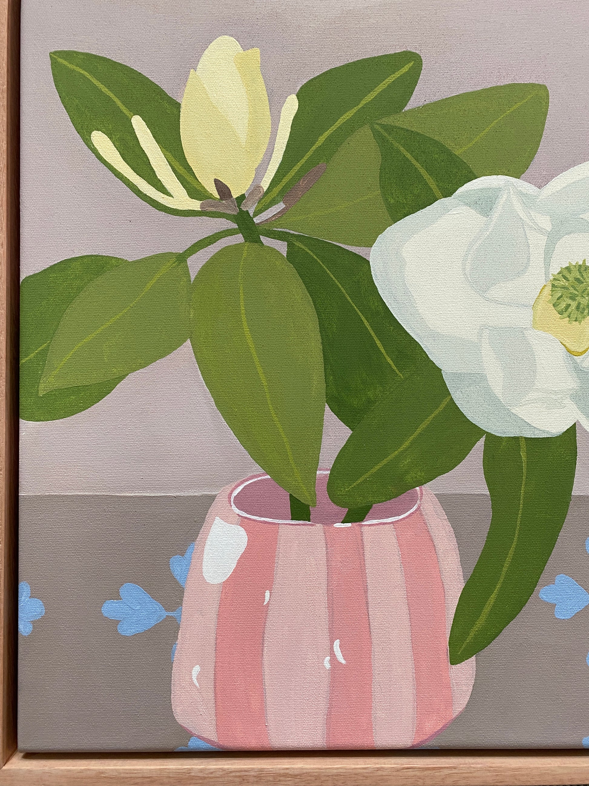 Magnolia in Pink Vase