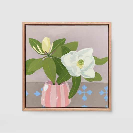 Magnolia in Pink Vase